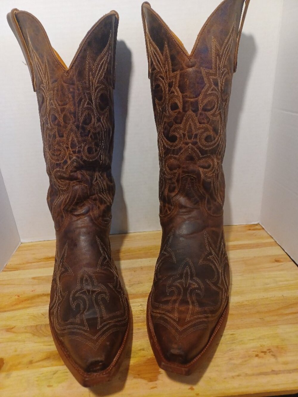 Boot Star By Old Gringo Mens 12D Brown Distressed Western‎ Cowboy Boots